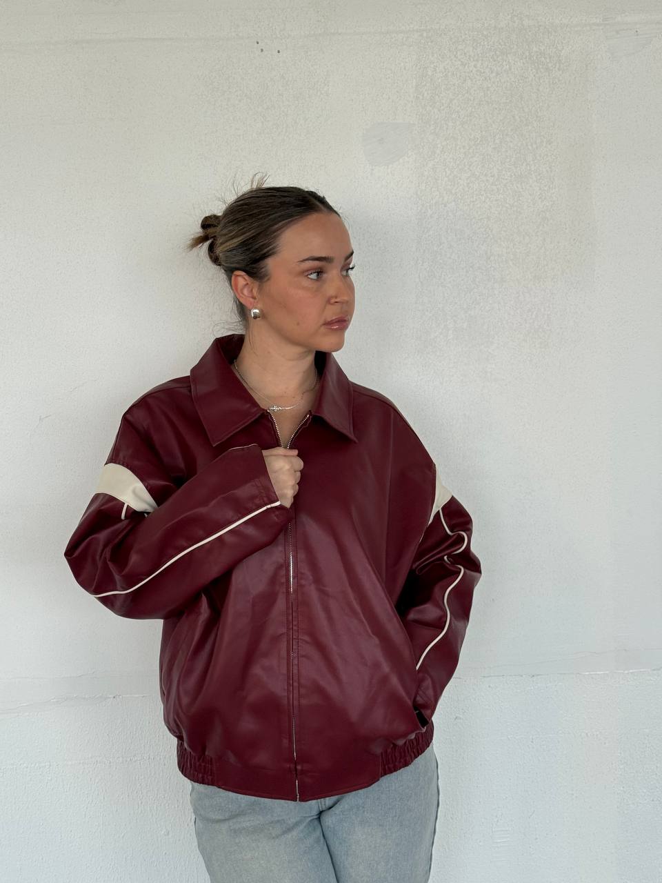 Burgundy Racer Jacket